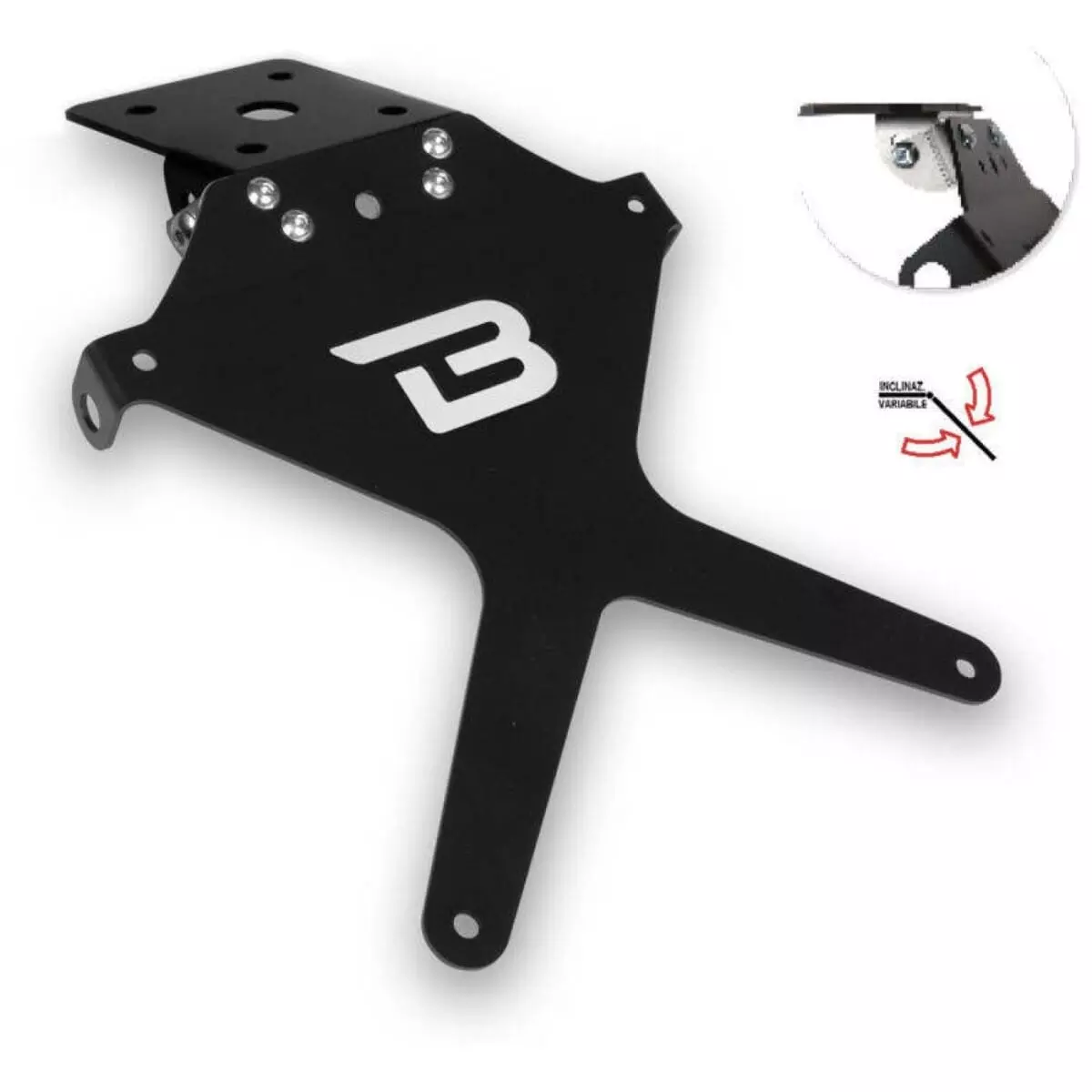 Support De Plaque Court Barracuda Universel En Aluminium