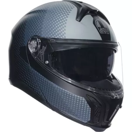 Casque AGV Tourmodular Textour Gris Noir Mat