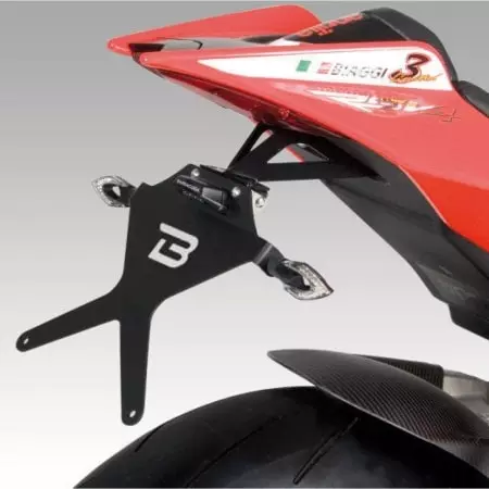 Support De Plaque Barracuda Noir Aprilia Rsv4