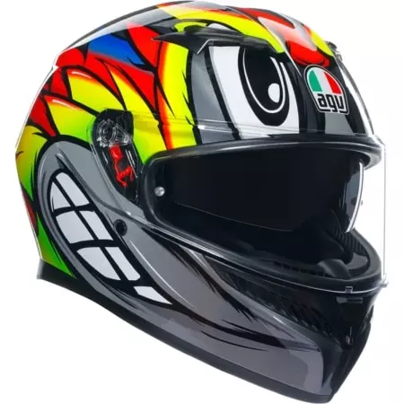Casque AGV K3 Birdy 2.0 Gris Jaune Rouge