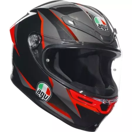 Casque AGV K6 S Slashcut Noir Gris Rouge