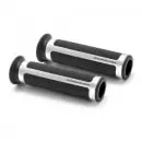 Poignées Barracuda Racing Noir/argent - Bécanerie