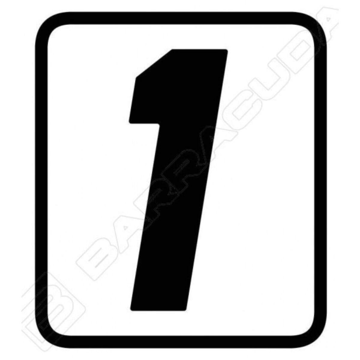 Autocollant Barracuda Numéro 1 Noir