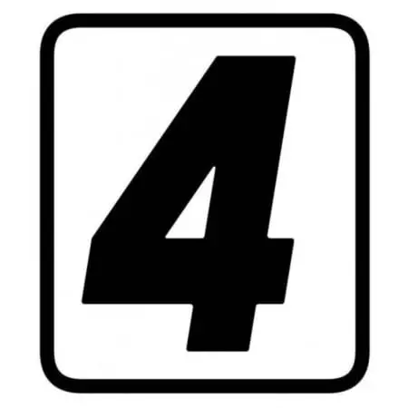 Autocollant Barracuda Numéro 4 Noir