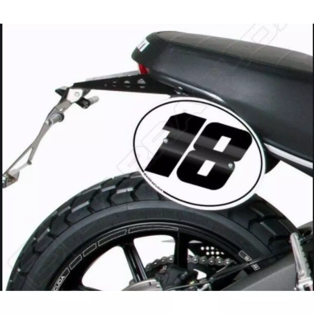 Kit Support Numéro Barracuda Noir DR8400