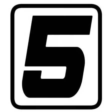 Autocollant Barracuda Numéro 5 Noir N400/5