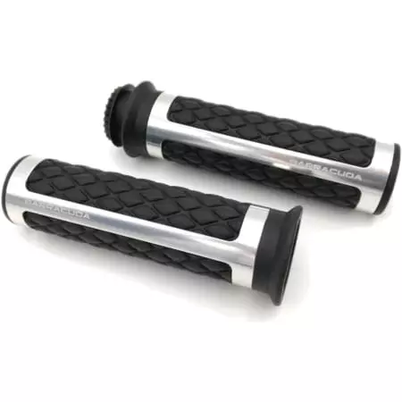 Poignées Barracuda Classic Argent Noir N1026-CA