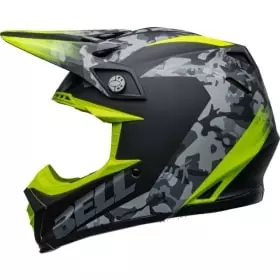 Casque Cross Bell Moto-9 Venom Noir Jaune Camouflage Mat