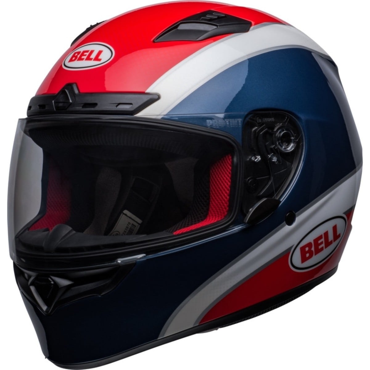 Casque Bell Qualifier Dlx Mips Classic Bleu Rouge Brillant