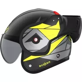 Casque Roof RO9 Boxxer Hawk Noir Jaune Mat