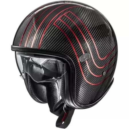 Casque Premier Vintage Platinum Carbon Ex Rouge Chromé Mat