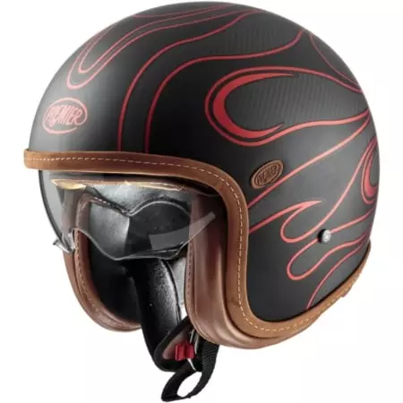 Casque Premier Vintage Platinum Carbon Fr Red Chromed Mat