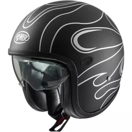 Casque Premier Vintage Platinum Carbon Fr Argent Chromé Mat