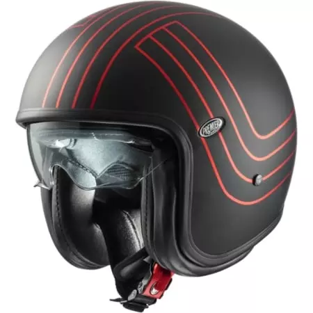 Casque Premier Vintage Ex Rouge Chromé Mat