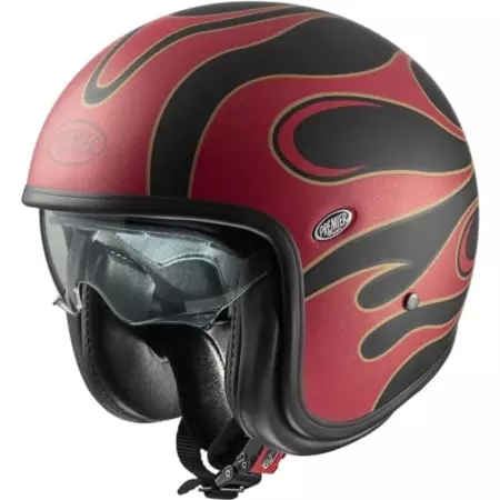 Casque Premier Vintage FR 2 Rouge Noir Mat