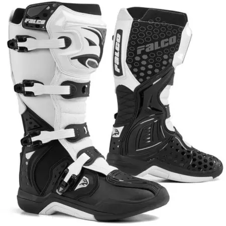 Bottes Falco MX Level 2 Blanc Noir - Equipement Cross FALCO