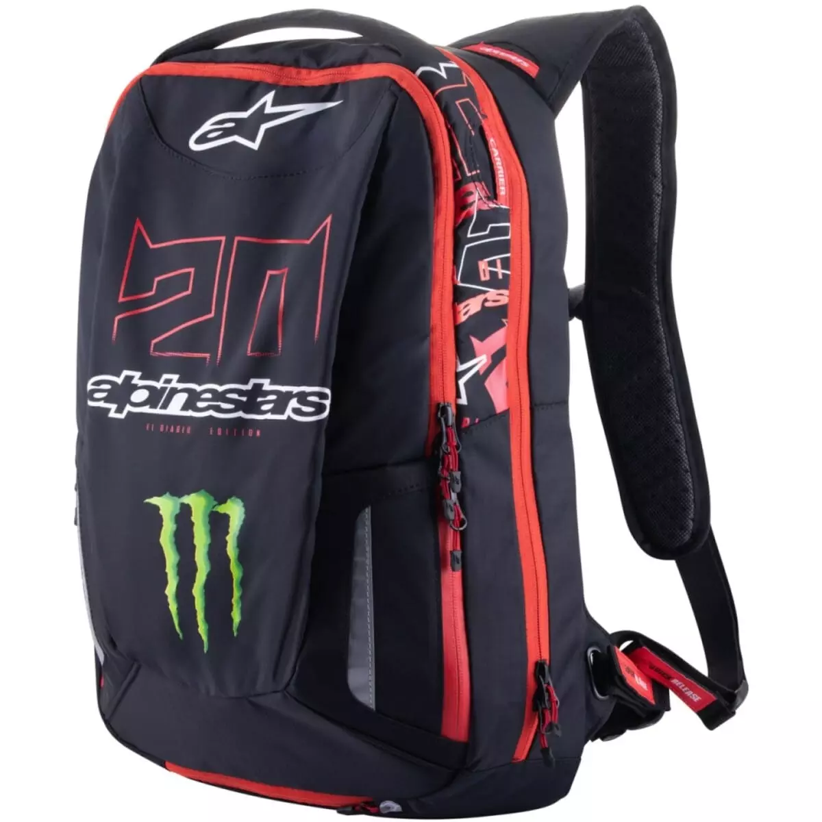 Sac À Dos Alpinestars FQ20 City Hunter Monster 16-25L Noir Rouge