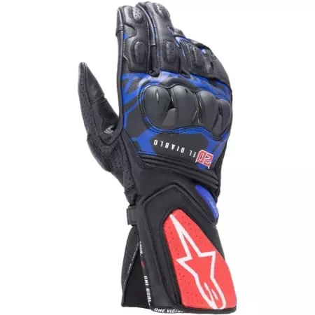 Gants Alpinestars FQ20 SP-8 V3 Monster Noir Bleu Rouge - Gants Moto ALPINESTARS