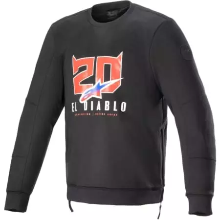 Sweat Alpinestars FQ20 Legit Crew Fleece Noir Rouge Vif