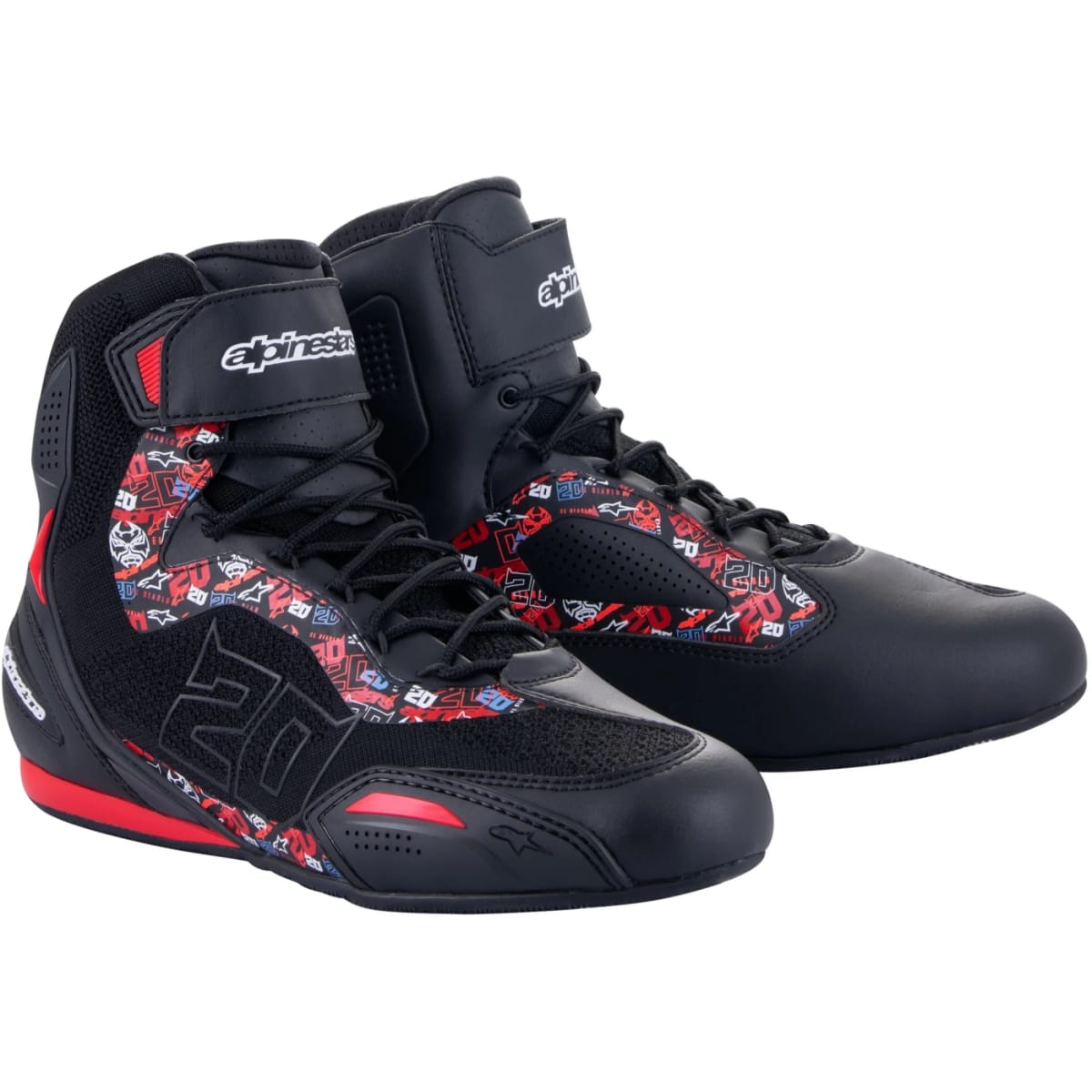 Baskets Alpinestars FQ20 Faster 3 Rideknit Noir Rouge