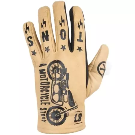 Gants Helstons Kustom Skull Été Beige