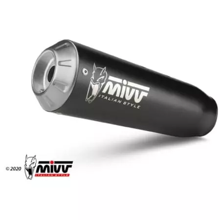 Silencieux MIVV X-M1 Benelli Leoncino 800 Inox Brossé Noir/Casquette Inox - Echappement moto MIVV
