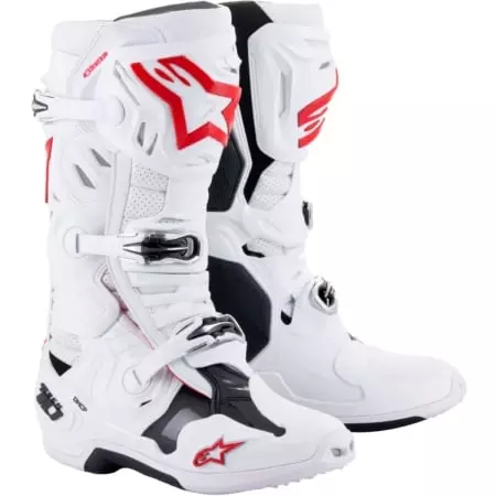 Bottes Alpinestars Tech 10 Supervented Blanc Rouge