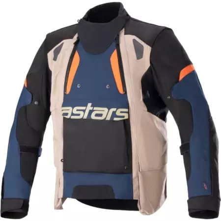 Veste Alpinestars Halo Drystar Noir Bleu Foncé Beige Orange