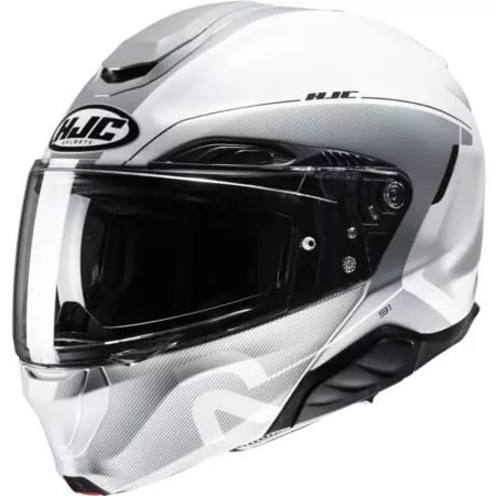 Casque HJC RPHA 91 Combust MC10 Gris Blanc - Casque Modulable HJC