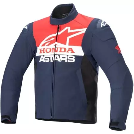Blouson Alpinestars Honda SMX Waterproof Bleu Marine Noir Rouge