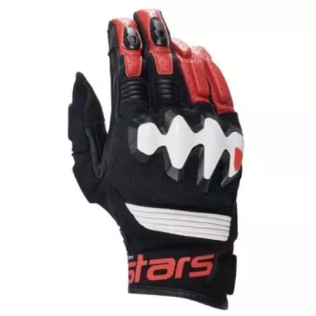 Gants Alpinestars Halo Leather Noir Blanc Rouge