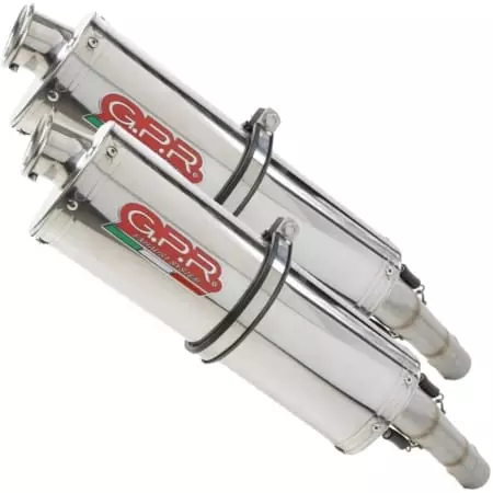 Silencieux Double GPR A.14.TRI Acier Inoxydable Poli