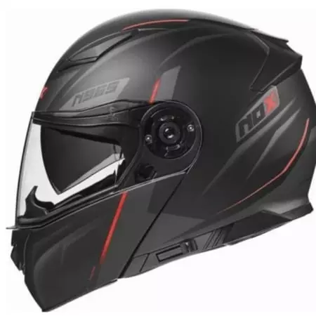 Casque Nox N965 Supra Noir Mat Rouge