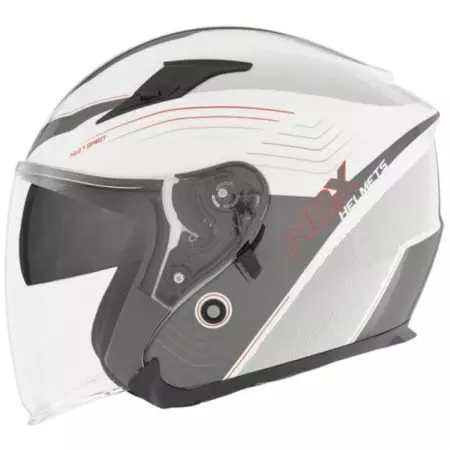 Casque Nox N128 Spirit Blanc Rouge