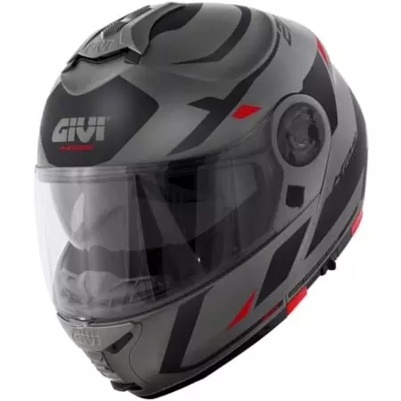 Casque Givi X.21 Evo Number Titanium Noir Rouge - Casque Modulable GIVI