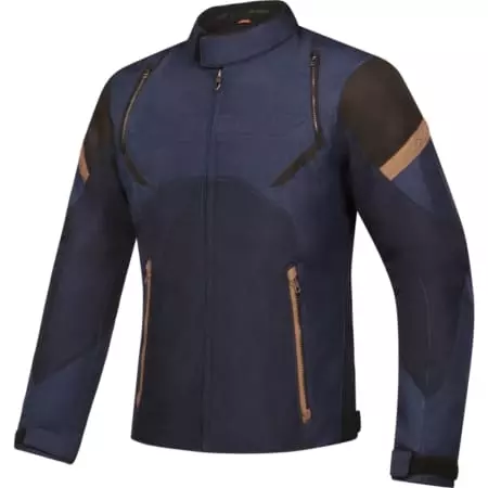 Blouson Ixon Striker Retro Noir Bleu Marron - Blouson Moto IXON