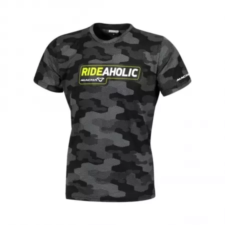 T-Shirt Macna Dazzle Rideaholic Noir Jaune