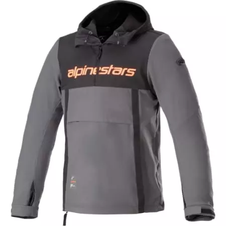Sweat Alpinestars Sherpa Gris Noir Rouge Fluo