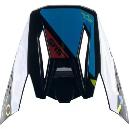 Casquette Cross Alpinestars S-M5 Action Noir Cyan Jaune Fluo Brillant