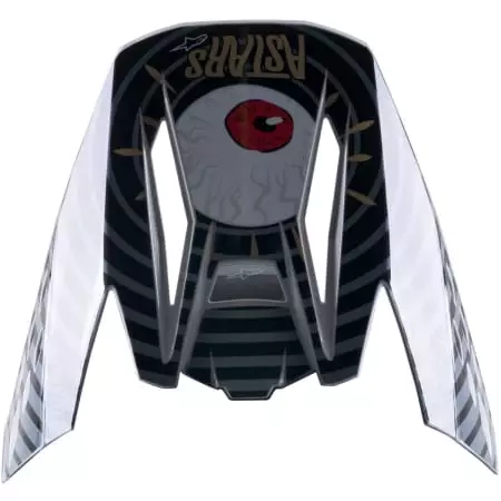 Casquette Cross Alpinestars S-M5 Solar Flare Noir Gris Doré Brillant