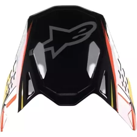 Casquette Cross Alpinestars Supertech S-M10 Alloy Noir Orange Fluo Rouge M&G