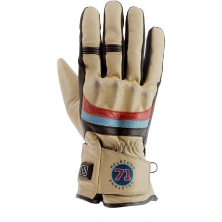 Gants Chauffants Helstons Bora Heating Beige - Gants Moto HELSTONS