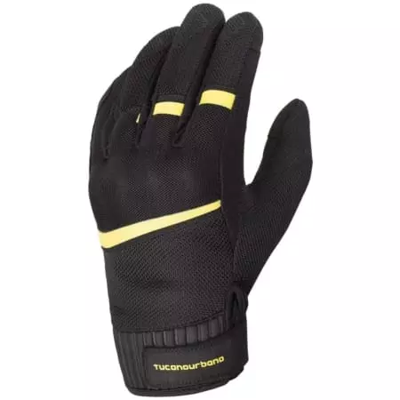 Gants Tucano Urbano Penna Mesh Noir Jaune Toucan