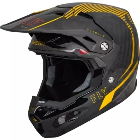 Casque Cross Fly Racing Formula Carbon Tracer Or Noir - Casque Cross FLY RACING