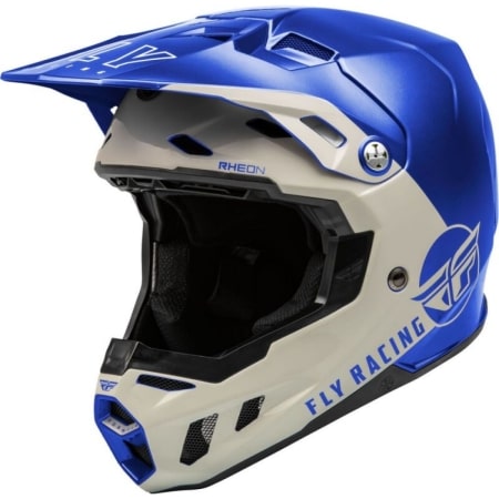 Casque Cross Fly Facing Formula CC Centrum Bleu Métallique Gris Clair - Casque Cross FLY RACING