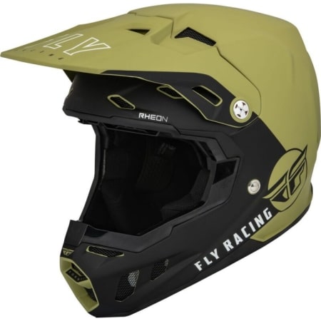 Casque Cross Fly Racing Formula CC Centrum Vert Olive Mat Noir - Casque Cross FLY RACING