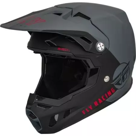 Casque Cross Fly Racing Formula CC Centrum Gris Mat Noir - Casque Cross FLY RACING