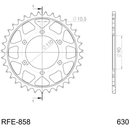 Couronne Supersprox Rfe-858:35-Blk 50-30007-35 Jtr858-35
