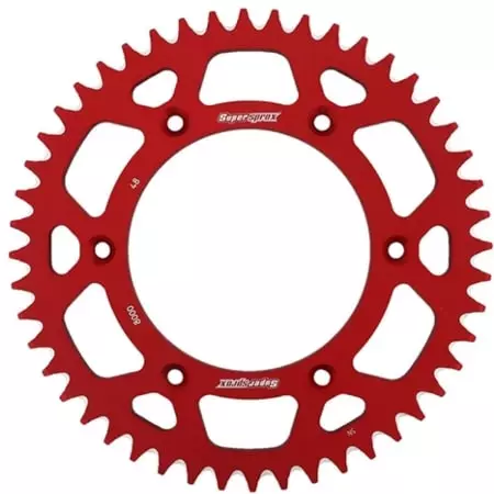 Couronne Supersprox Alu Ral-8000:48 Rouge
