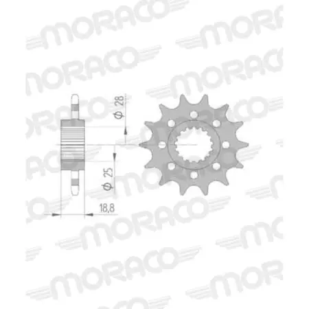 Pignon Supersprox PSBCst-705:16 Jtf705.16
